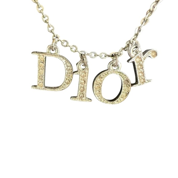 Dior Silver Script Necklace - Picture 5 of 12